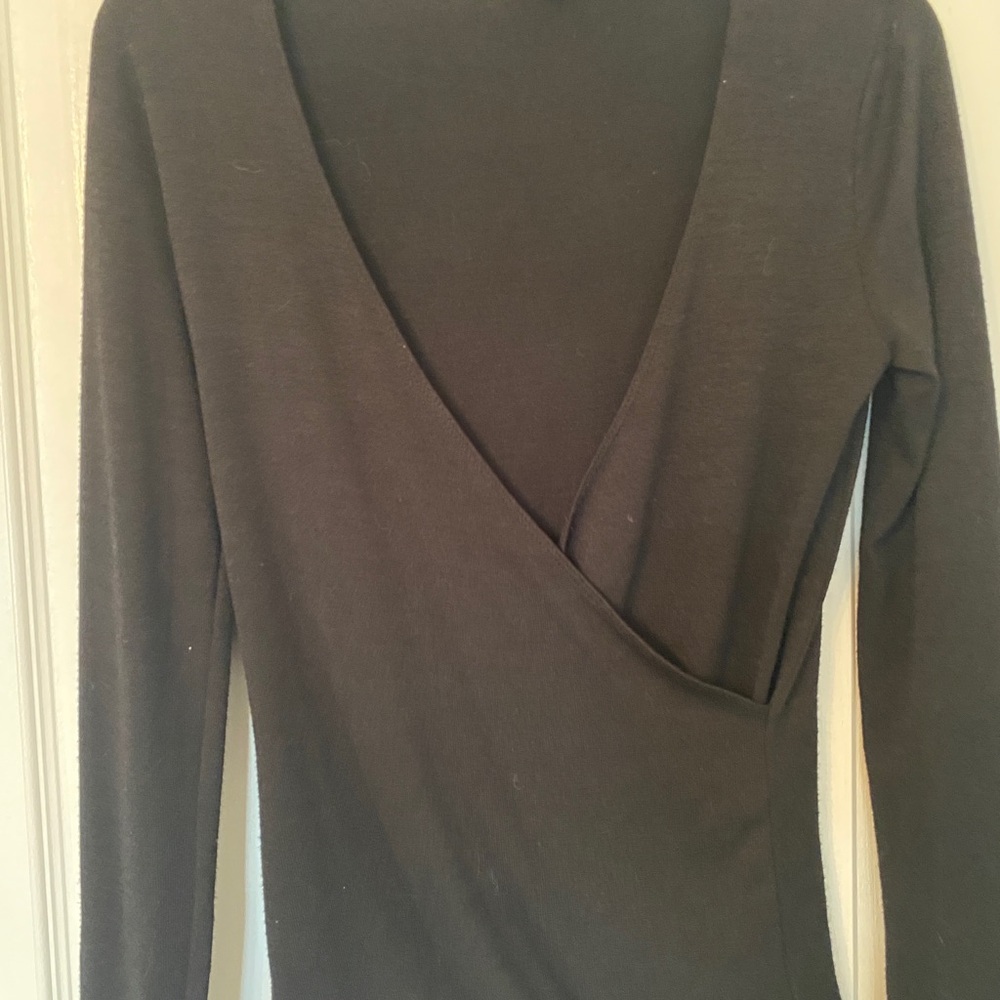 Elegant Black Wrap Top